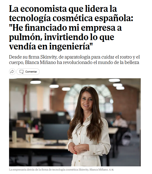 Blanca Miñano y SKINVITY: el caso de éxito que lidera la tecnología cosmética en España