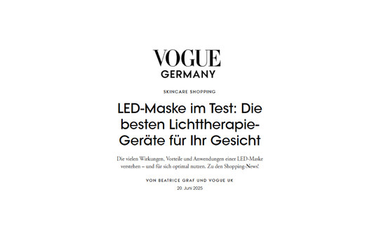 Descubre por qué Vogue Alemania ha elegido nuestra Silicone LED Mask como una de las mejores del mercado
