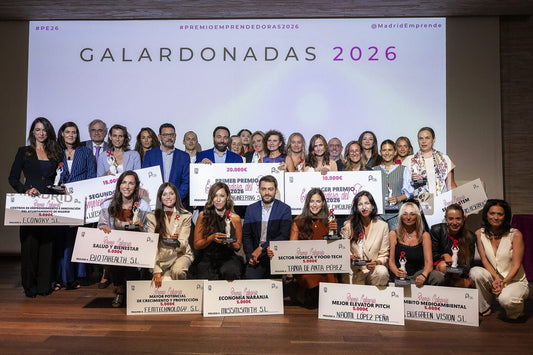 Blanca Miñano, fundadora y CEO de SKINVITY, gana el Premio Emprendedoras 2026 de Madrid a Mayor Potencial de Crecimiento y Proyección, elegida entre 174 proyectos.