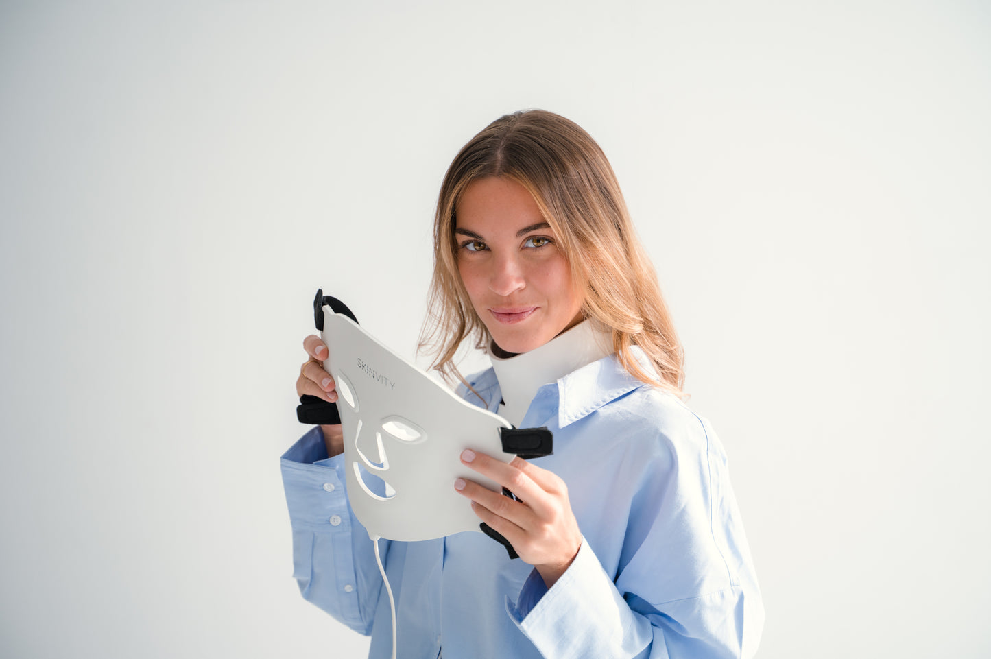 Máscara LED Facial de Silicone 3 em 1