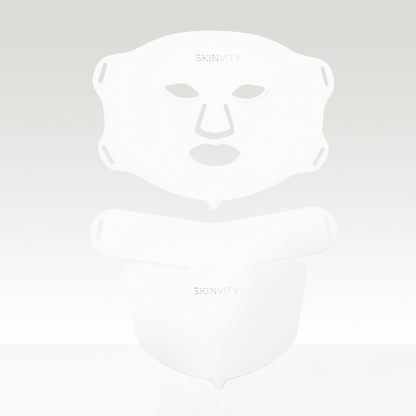 SKINVITY SILICONE LED MAS SE MUESTRA LA MASCARA, CUELLO Y PECHO DE FRENTE APAGADA