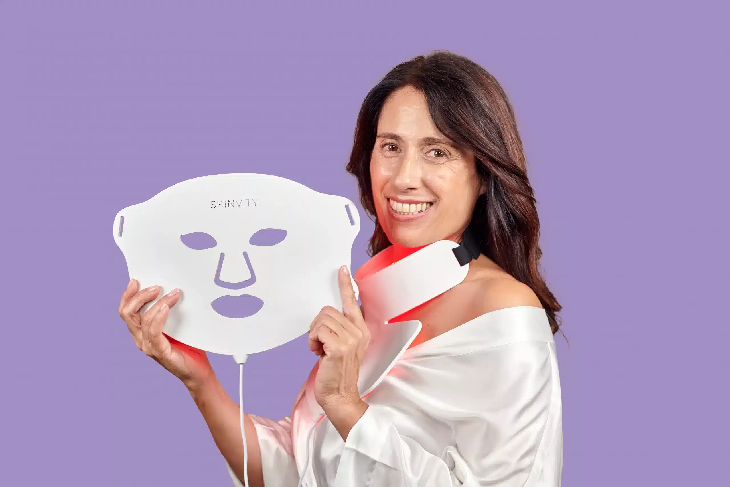 Deciniee Silicone Maschera Led Viso: 4 Colors Maschera di Fototerapia a  Luce LED Anti-Invecchiamento Della Pelle Maschera